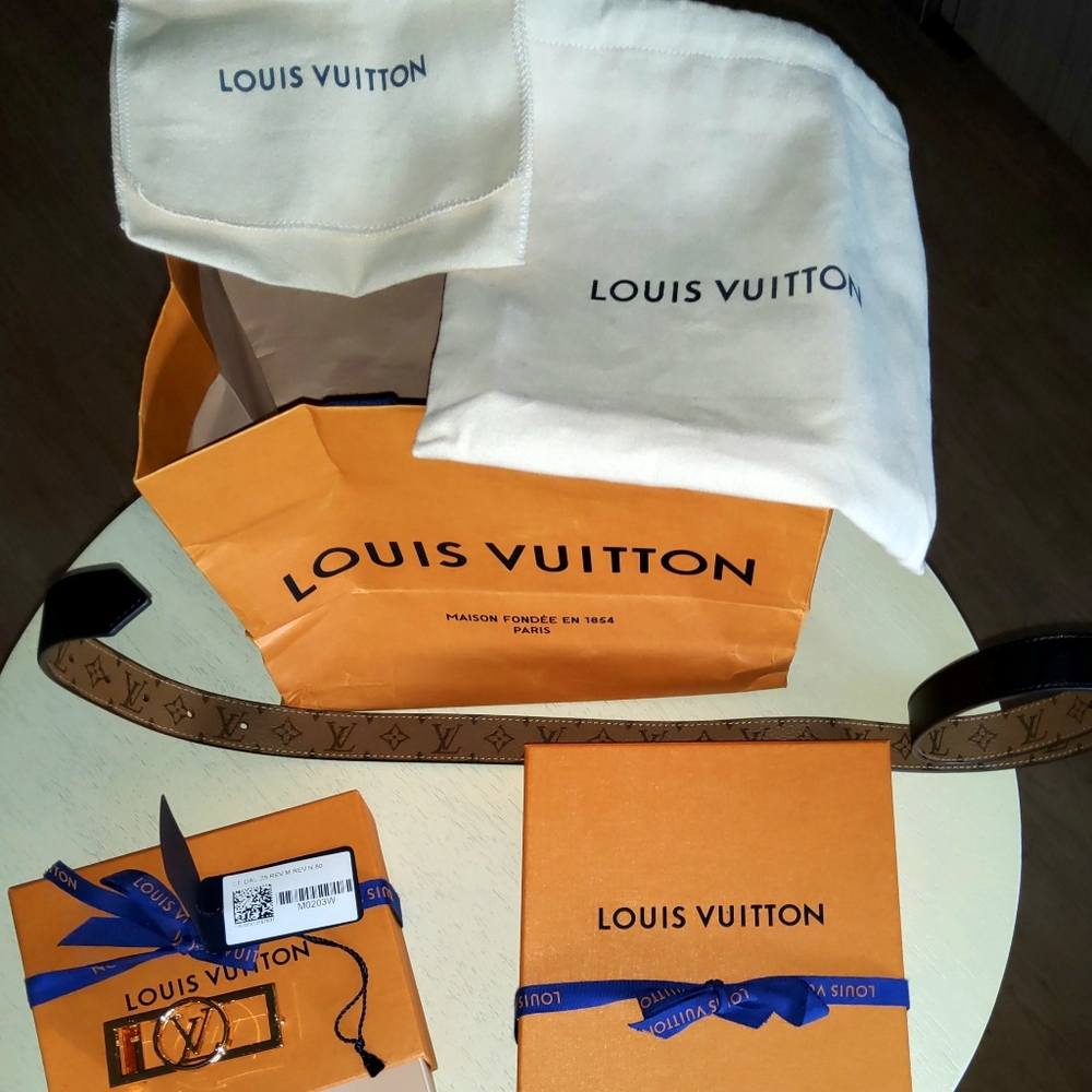 Louis Vuitton black reversible Daphne belt & Buckle - Picture 2 of 7